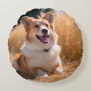 Custom Pet Photo Round Pillow