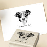 Custom Pet Photo Rubber Stamp<br><div class="desc">Upload your sweet pet's photo (square sized works best for this design) for a custom stamp perfect for your mailings, stationery, and scrapbooking or crafting needs! Stamp your bags, packaging, envelopes and more with this custom photo stamper. Love your dog so much you want to include them in your business...</div>