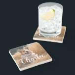 Custom Pet Photo Stone Coaster<br><div class="desc">Turn your favourite photo into a unique, personalized gift! Use a family picture, a cute pet photo, or any image you love to create something special. Perfect for holidays or any occasion, these gifts are sure to make your loved ones smile. Note: The photo shown is just an example. Please...</div>