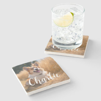 Custom Pet Photo Stone Coaster