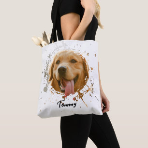 Custom Pet Photo Tote — Personalized Double-Sided  Bag