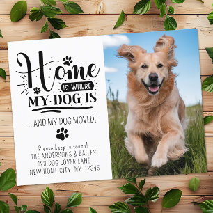 Custom Pet Photo Weve Moved New Address Dog Moving Announcement Postcard