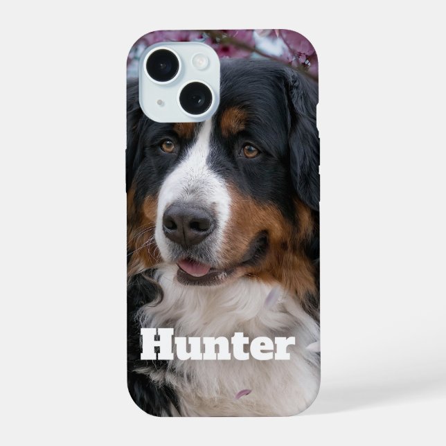 Custom Pet Photo with Personalized Name Case dog (Back)