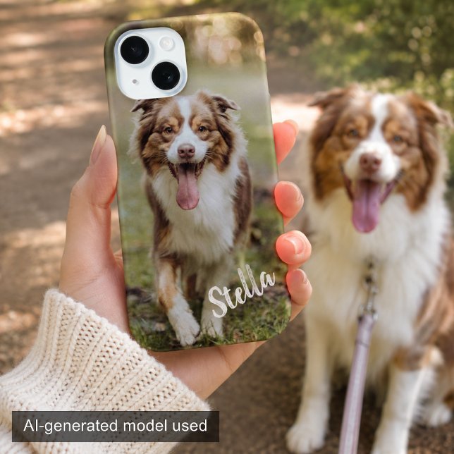 Custom Pet Photo with Personalized Name Case-Mate iPhone Case (Creator Uploaded)