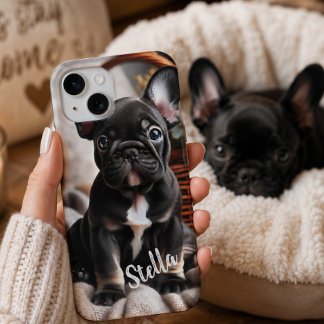 Custom Pet Photo with Personalized Name iPhone 15 Case