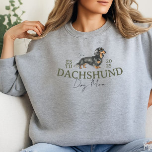 Custom Pet Portrait Dog Mom Dachshund Sweatshirt