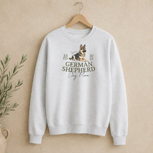 Custom Pet Portrait Dog Mom German Shepherd Sweatshirt
