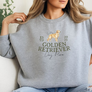 Custom Pet Portrait Dog Mom Golden Retriever Sweatshirt