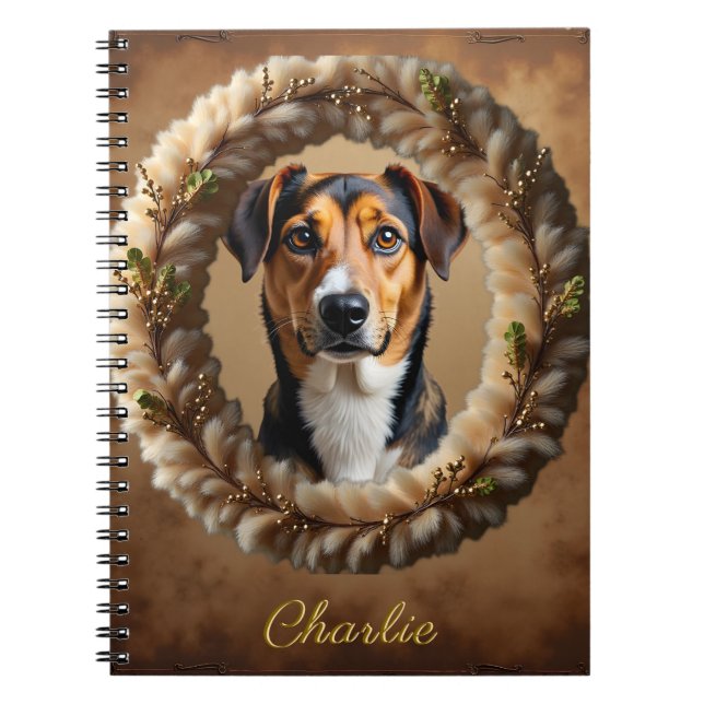 Custom Pet Portrait – Just Upload a Simple Photo Notebook (Front)