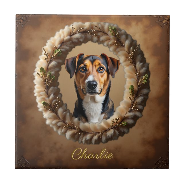 Custom Pet Portrait – Just Upload a Simple Photo Tile (Front)