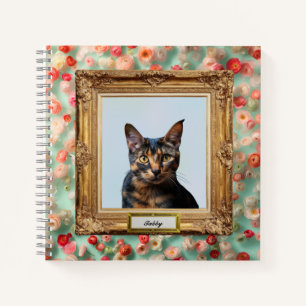 Custom Pet Portrait Notebook – Your Cat in a Frame