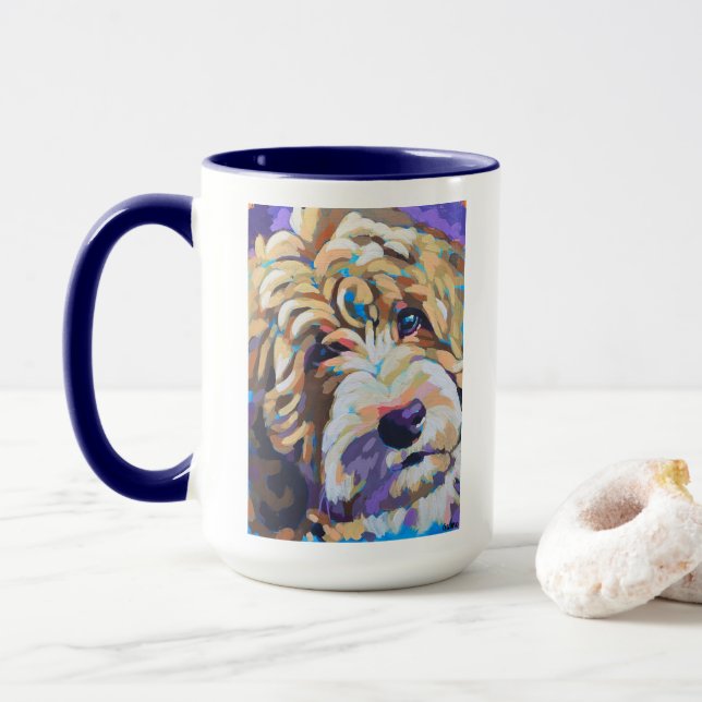 Custom Pet Portrait Painting - Forever Loved Pet Mug (With Donut)