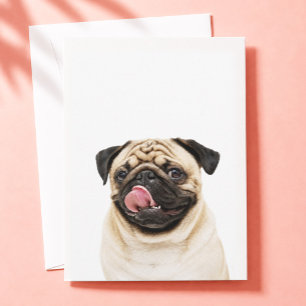 Custom Pet Portrait Personalized Dog Cat Photo Thank You Card