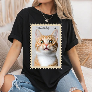 Custom Pet Portrait Stamp Memorial Rememberance T-Shirt