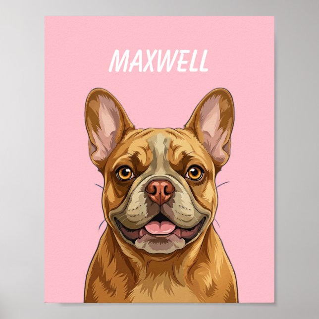 Custom Pet Portraits Using Pet Photo Personalized  Poster (Front)