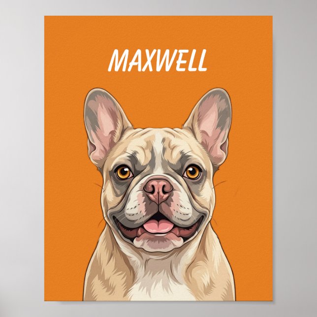 Custom Pet Portraits Using Pet Photo Personalized  Poster (Front)
