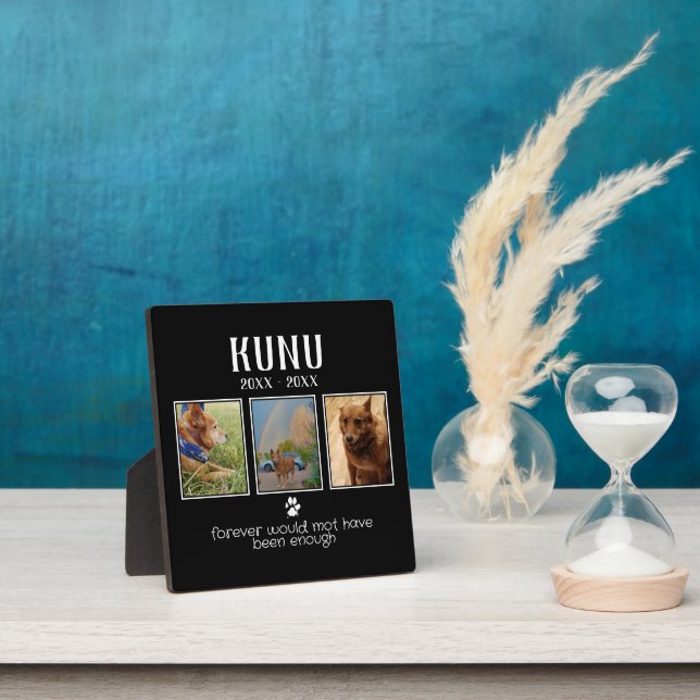 Custom Pet Remembrance Gift Memorial Photo Collage Plaque (Insitu)