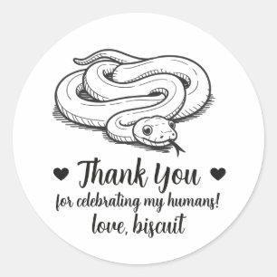 Custom Pet Snake Wedding Favour Stickers
