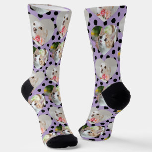 Custom Pet Socks Dog Mom Gift 2 Photos Cat Mom