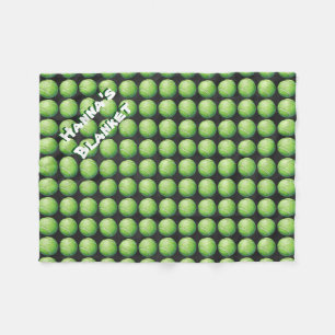 Custom Pet Tennis Ball Pattern Fleece Blanket
