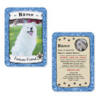 Custom Pet Trading Card, Therapy Dog Trading