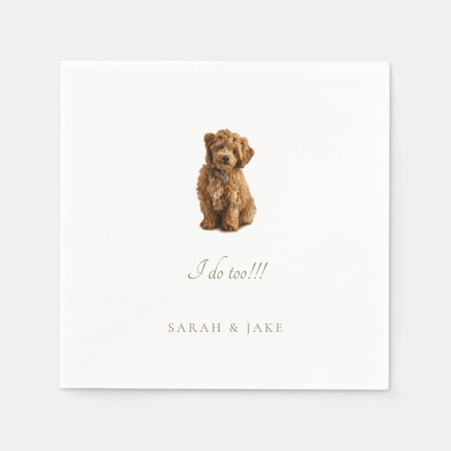 Custom Pet Wedding Personalized Napkins (Front)