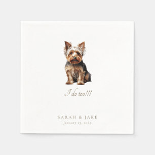 Custom Pet Wedding Yorkshire Terrier Napkin