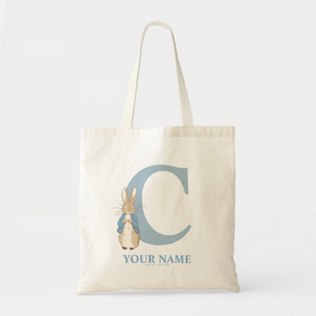 Custom Peter Rabbit - Letter C Tote Bag (Front)