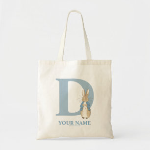 Custom Peter Rabbit - Letter D Tote Bag