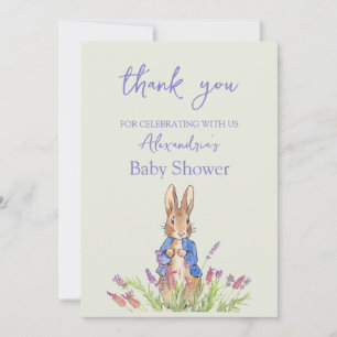 Custom Peter the rabbit Baby shower Thank You Card