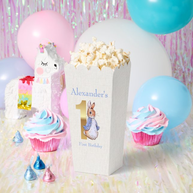 Custom Peter the rabbit First birthday  Favor Box (Party)
