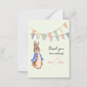 Custom Peter the rabbit with buntings Thank You Card