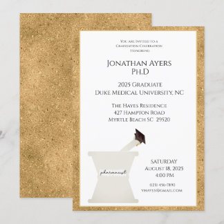 Custom Pharmacist Graduation Invitation