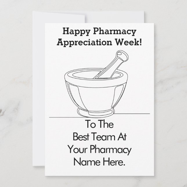 Custom Pharmacy Appreciation Week Card (Front)