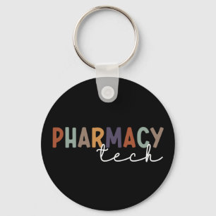 Custom Pharmacy Tech Retro Pharmacy Technician Keychain