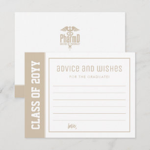 Custom PharmD Doctor of Pharmacy Advice and Wishes Card