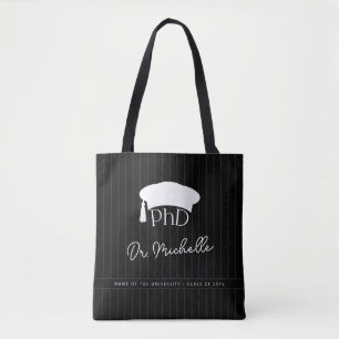 Custom PhD Doctoral Hat Doctoral Degree Graduation Tote Bag