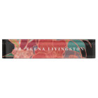 Custom PhD Graduate Gift Floral Nameplate