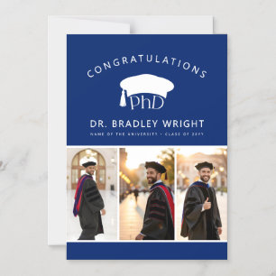 Custom PhD Hat Doctoral Graduation Magnetic Card