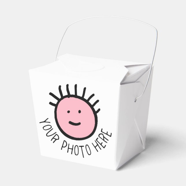 Custom Photo 10 TAKE OUT FAVOR BOX Blank Template (Front Side)