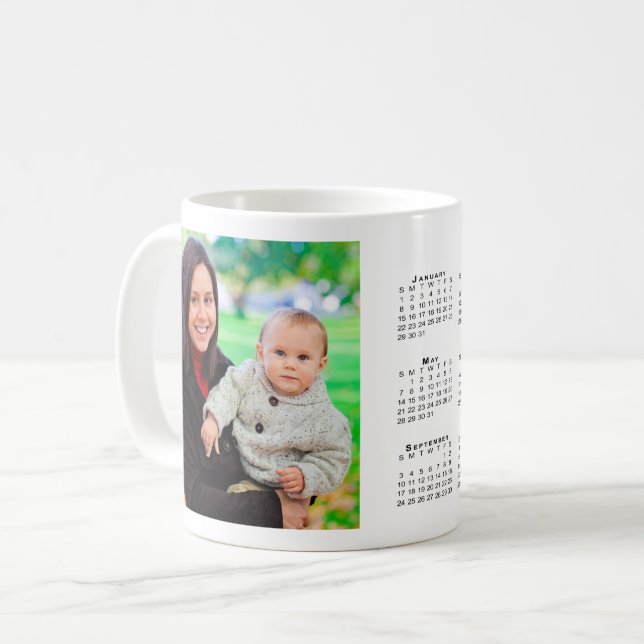 Custom Photo 2023 Calendar Coffee Mug (Front Left)