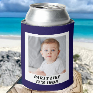 Custom Photo 30th 40th 50th 60th Birthday Party Can Cooler