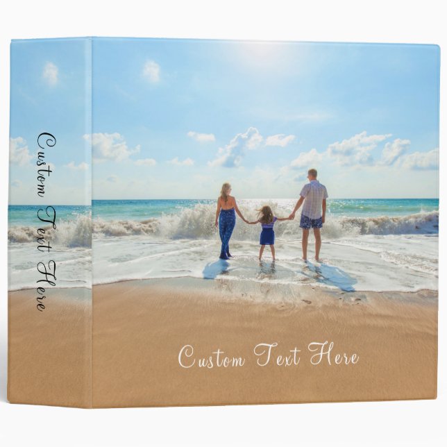 Custom Photo 3 Ring Binder Your Photos and Text (Front/Spine)