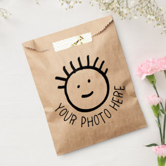Custom Photo 50 x KRAFT FAVOR BAGS Blank Template