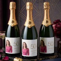Custom Photo 50th Birthday Gold White 50& Fabulous