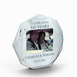 Custom Photo 60th Diamond Anniversary Keepsake Block