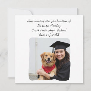 Custom Photo Add Name Graduation Announcement 