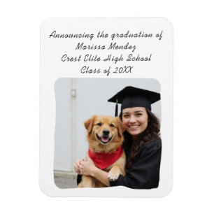 Custom Photo Add Name Graduation Announcement  Magnet