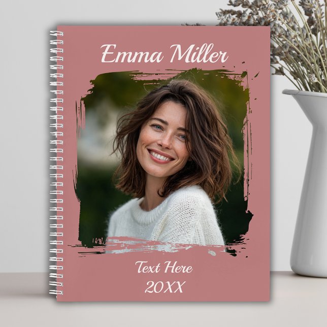 Custom Photo | Add Name or Text | Dusty Rose Notebook (Creator Uploaded)