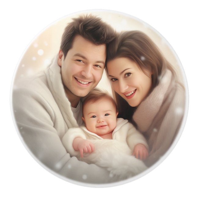 Custom Photo (Add Your Own Photo and/or text) gift Ceramic Knob (Front)